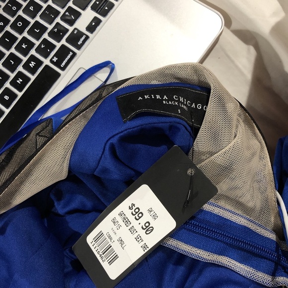 *NEW* Royal Blue Going-Out Gold Neck Statement - Picture 5 of 5